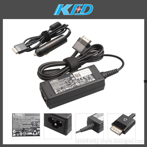 Cathedy UK Plug Charger 19V1.58A Ultrabook XPS10 Car Battery Charger